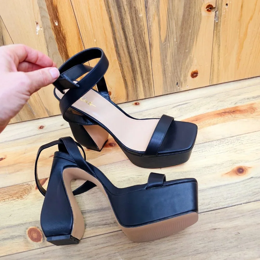 LULUS Platform Ankle Strap Heels Size 9